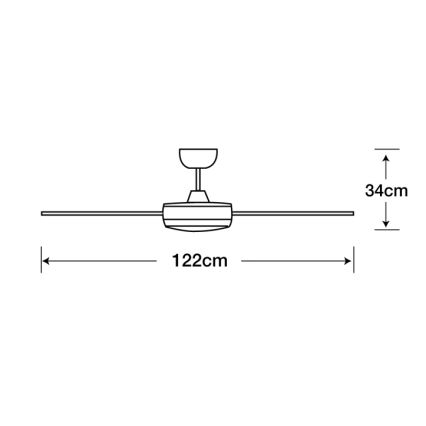 Lucci air 212898 - LED Dimmable ceiling fan MOONAH 1xGX53/21W/230V white + remote control