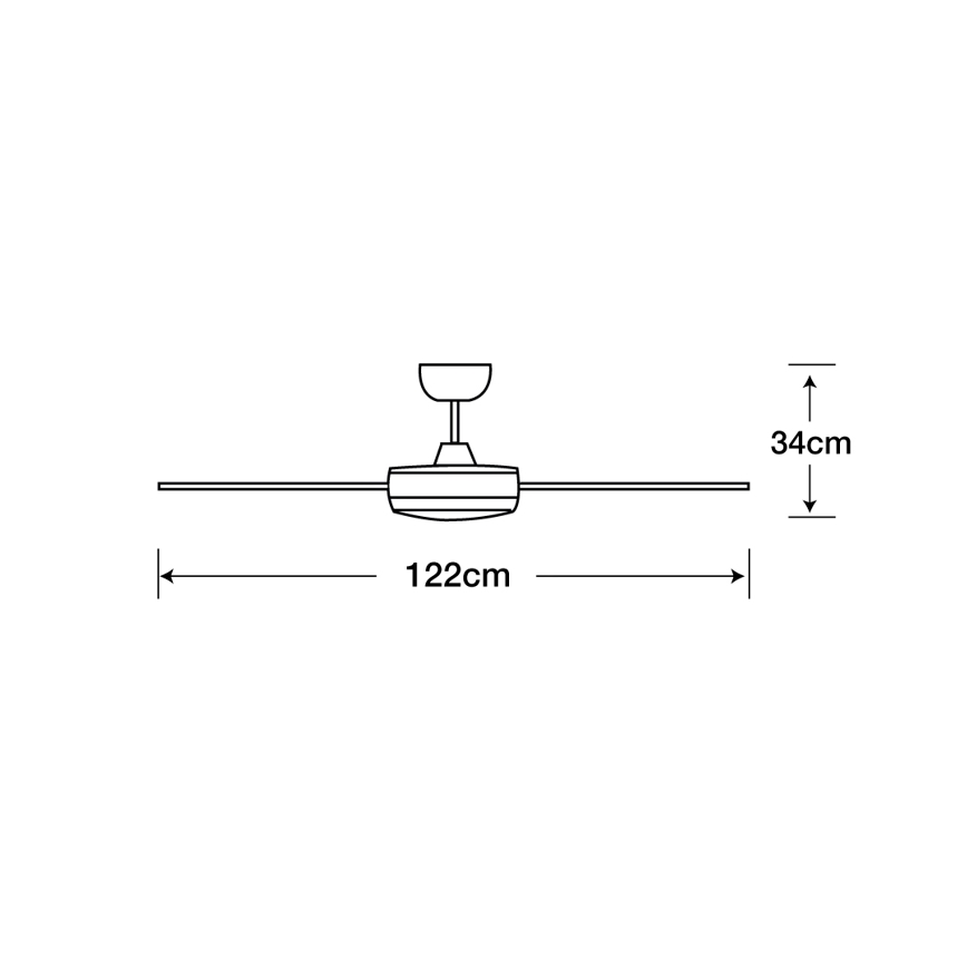 Lucci air 212898 - LED Dimmable ceiling fan MOONAH 1xGX53/21W/230V white + remote control