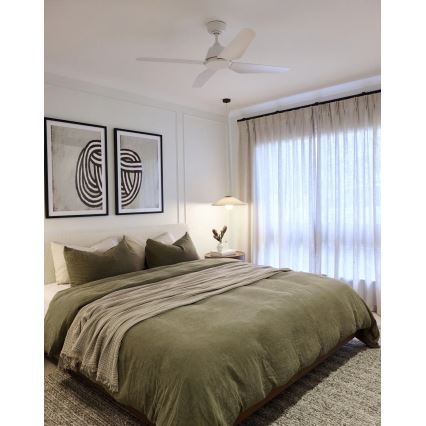 Lucci Air 212991 - ARIA ceiling fan, Ø 122 cm, white + remote control