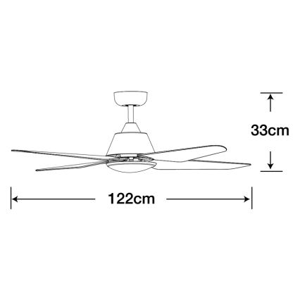 Lucci Air 212998 - LED Ceiling fan ARIA LED/18W/230V black + remote control