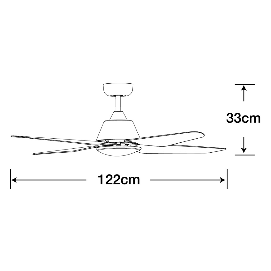 Lucci Air 212998 - LED Ceiling fan ARIA LED/18W/230V black + remote control