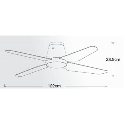 Lucci air 212999 - Ceiling fan AIRFUSION ARIA white + remote control
