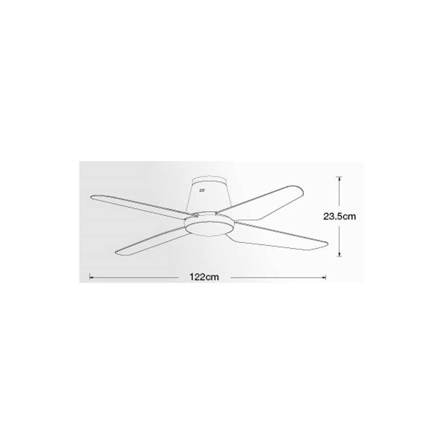Lucci air 212999 - Ceiling fan AIRFUSION ARIA white + remote control