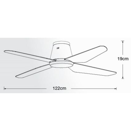 Lucci Air 213000 - Ceiling fan AIRFUSION ARIA black + remote control