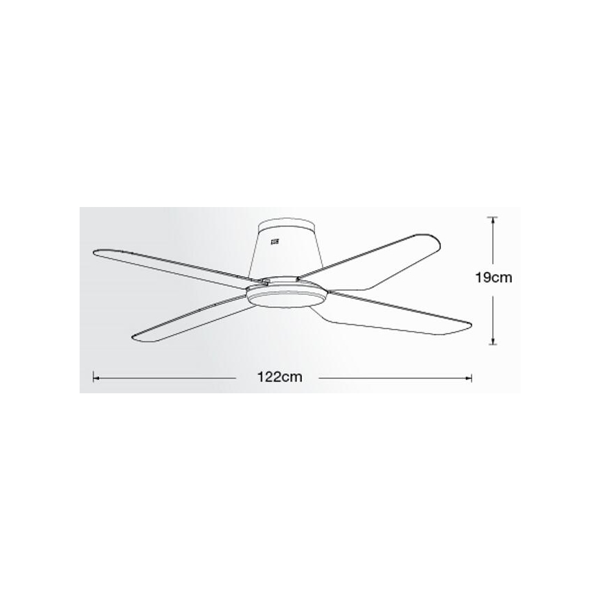 Lucci Air 213000 - Ceiling fan AIRFUSION ARIA black + remote control