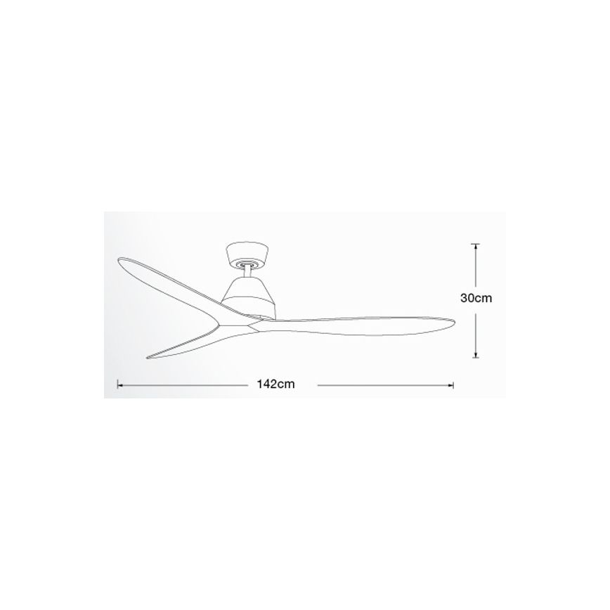 Lucci air 213041 - Ceiling fan WHITEHAVEN black + remote control