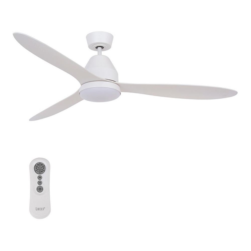 Lucci air 213043 - LED Ceiling fan WHITEHAVEN GX53/17W/230V white + remote control