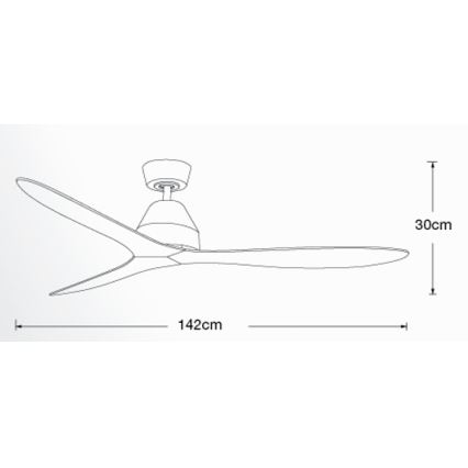 Lucci air 213044 - Ceiling fan WHITEHAVEN 1xGX53/18W/230V black + remote control