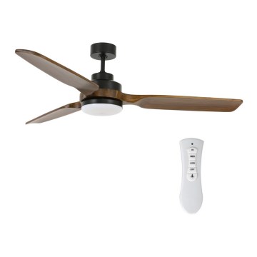 Lucci air 213054 - LED Ceiling fan SHOALHAVEN GX53/17W/230V black/paulownia + remote control