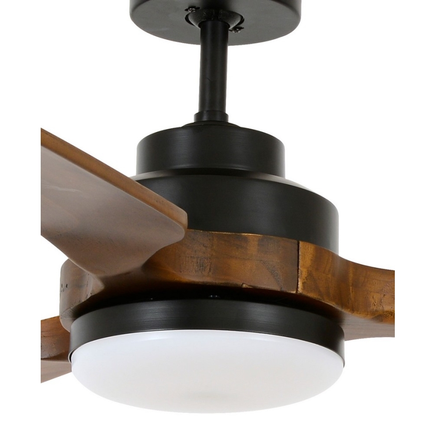 Lucci air 213054 - LED Ceiling fan SHOALHAVEN GX53/17W/230V black/paulownia + remote control