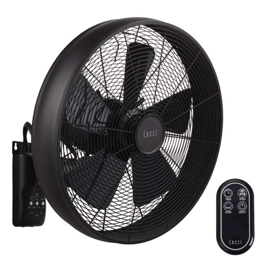Lucci air 213124 - Remote control for fans BREEZE black
