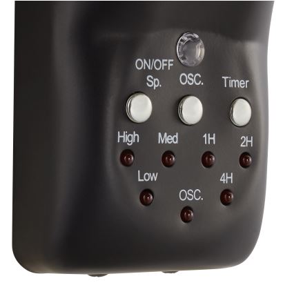 Lucci air 213124 - Wall fan BREEZE 55W/230V black + remote control