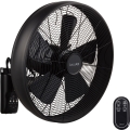 Lucci air 213124 - Wall fan BREEZE 55W/230V black + remote control