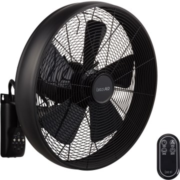 Lucci air 213124 - Wall fan BREEZE 55W/230V black + remote control