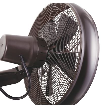 Lucci air 213125 - Wall fan BREEZE 55W/230V black/brown + remote control