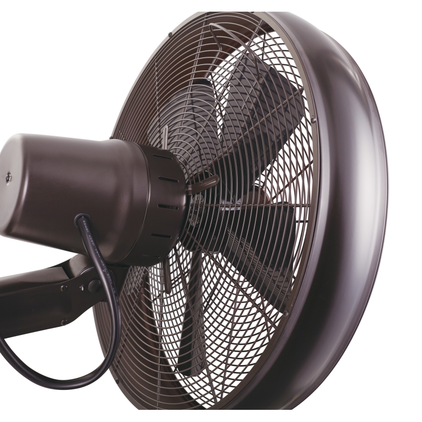 Lucci air 213125 - Wall fan BREEZE 55W/230V black/brown + remote control