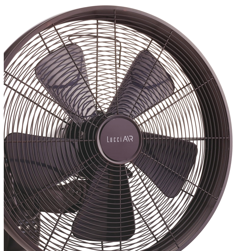 Lucci air 213125 - Wall fan BREEZE 55W/230V black/brown + remote control