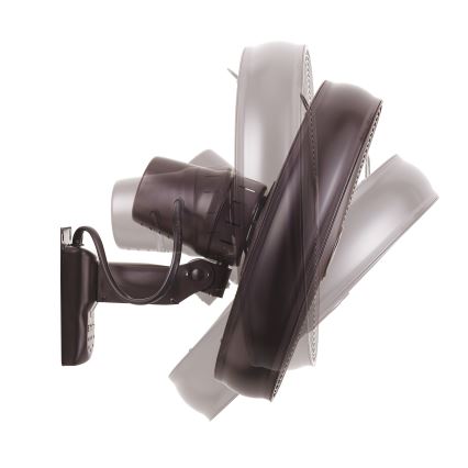 Lucci air 213125 - Wall fan BREEZE 55W/230V black/brown + remote control