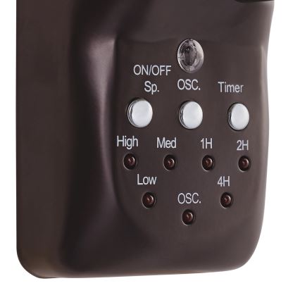 Lucci air 213125 - Wall fan BREEZE 55W/230V black/brown + remote control