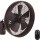 Lucci air 213125 - Wall fan BREEZE 55W/230V black/brown + remote control