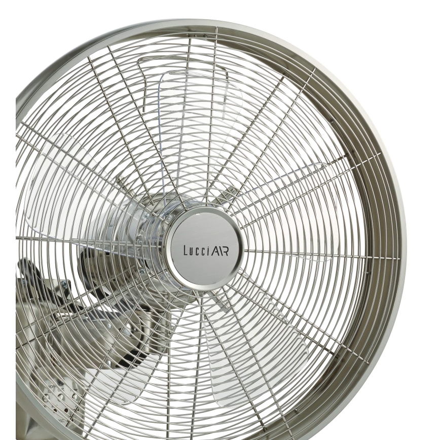 Lucci air 213126 - Wall fan BREEZE 55W/230V matte chrome + remote control