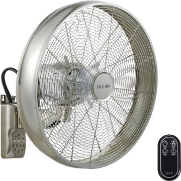 Lucci air 213126 - Wall fan BREEZE 55W/230V matte chrome + remote control