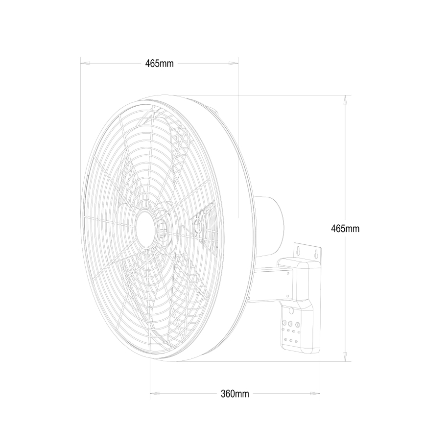 Lucci Air 213128EU - Wall fan BREEZE 55W/230V white + remote control