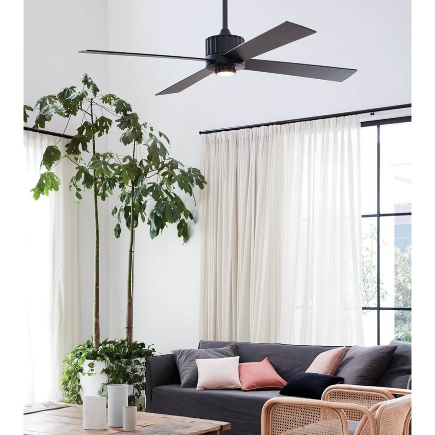 Lucci air 213170 - LED Ceiling fan NEWPORT black + remote control
