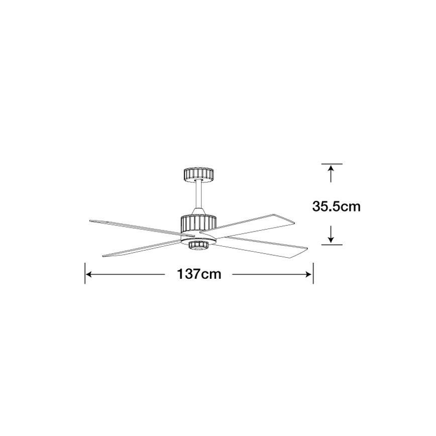 Lucci air 213171 - LED Ceiling fan NEWPORT wood/white/beige + remote control