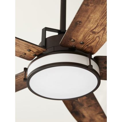 Lucci air 213175 - LED Dimmable ceiling fan LOUISVILLE 1xGX53/18W/230V brown + remote control
