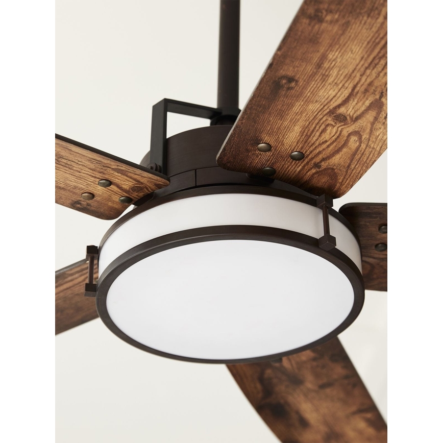 Lucci air 213175 - LED Dimmable ceiling fan LOUISVILLE 1xGX53/18W/230V brown + remote control