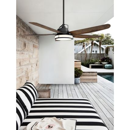 Lucci air 213175 - LED Dimmable ceiling fan LOUISVILLE 1xGX53/18W/230V brown + remote control