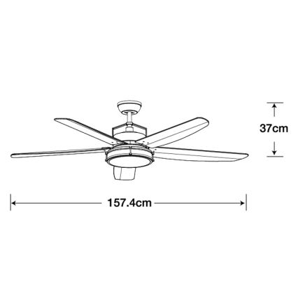 Lucci air 213175 - LED Dimmable ceiling fan LOUISVILLE 1xGX53/18W/230V brown + remote control