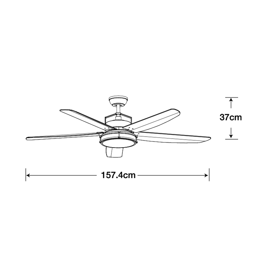Lucci air 213176-LED Dimmable ceiling fan LOUISVILLE 1xGX53/18W/230V wood/white + remote control