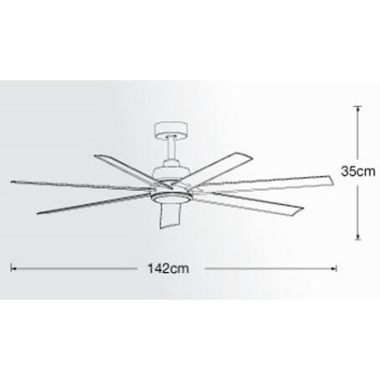 Lucci air 213182 - LED Ceiling fan ATLANTA 1xGX53/12W/230V white + remote control