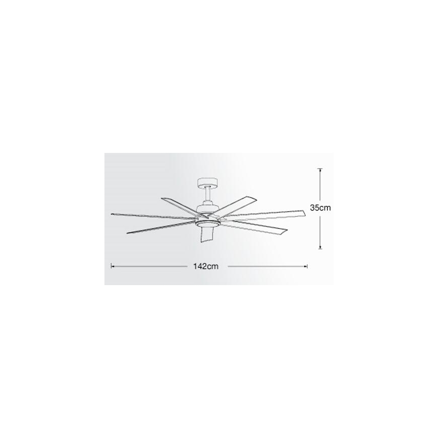 Lucci air 213182 - LED Ceiling fan ATLANTA 1xGX53/12W/230V white + remote control