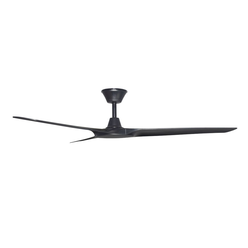 Lucci Air 21321649 - Ceiling fan ABYSS d. 142 cm IP66 black + remote control