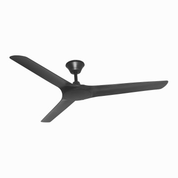 Lucci Air 21321649 - Ceiling fan ABYSS d. 142 cm IP66 black + remote control