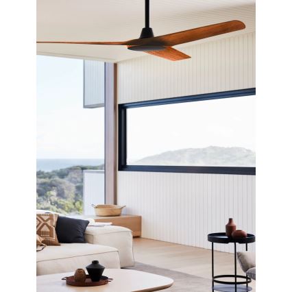 Lucci Air 21321749 - Ceiling fan ABYSS d. 142 cm IP66 brown + remote control