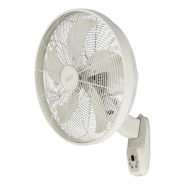 Lucci Air 21326649 - GLIDE wall-mounted fan 36W/230V Ø 45 cm, white, with remote control