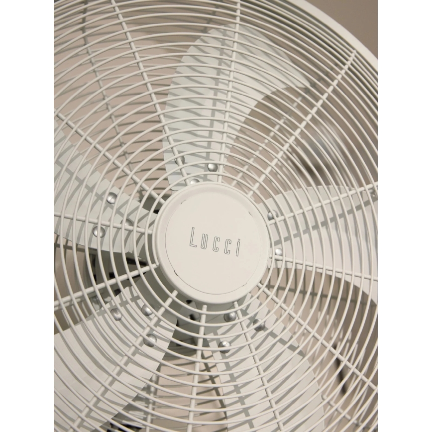 Lucci Air 21326649 - GLIDE wall-mounted fan 36W/230V Ø 45 cm, white, with remote control