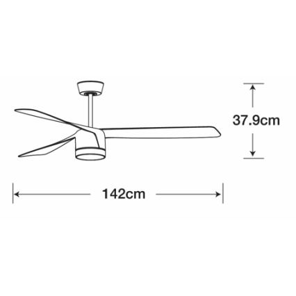 Lucci air 213280 - Ceiling fan PEREGRINE 1xGX53/12W/230V white + remote control