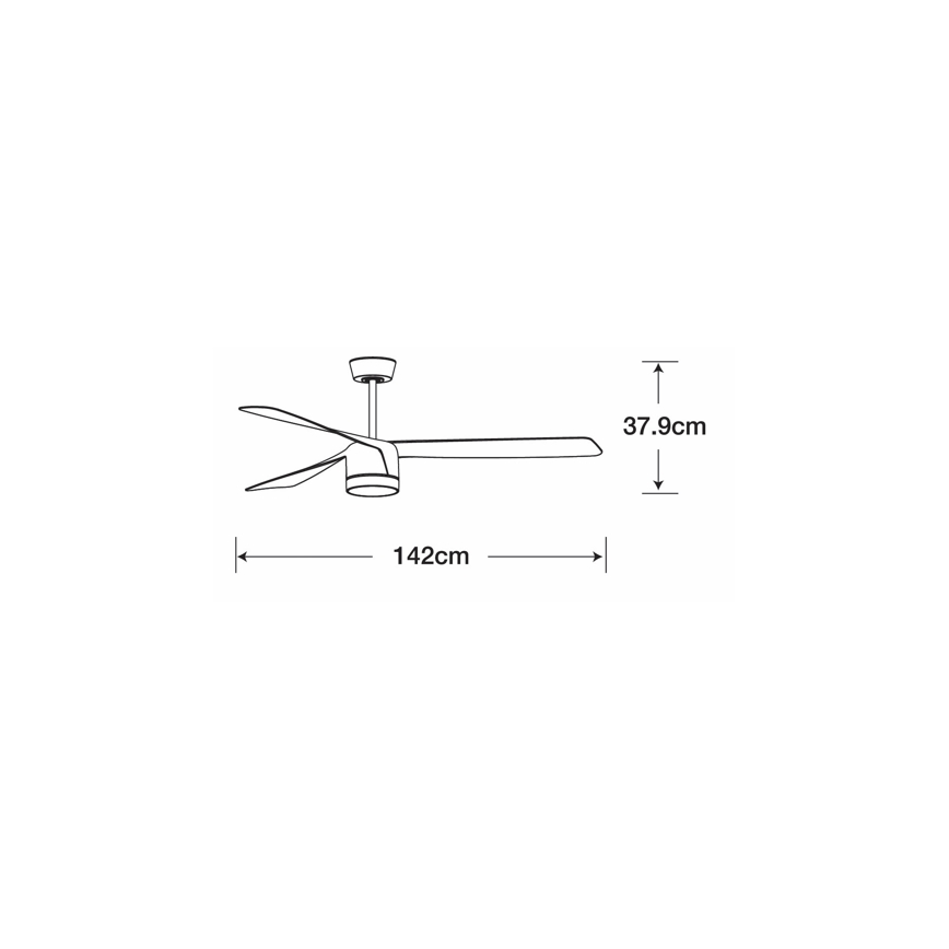 Lucci air 213280 - Ceiling fan PEREGRINE 1xGX53/12W/230V white + remote control