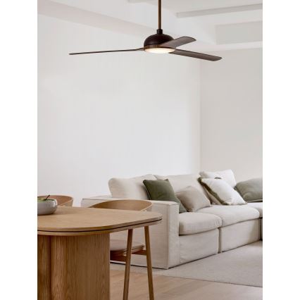 Lucci air 213300 - LED Dimmable ceiling fan UNIONE 1xGX53/12W/230V brown + remote control