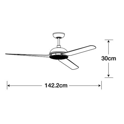 Lucci air 213301 - LED Dimmable ceiling fan UNIONE 1xGX53/12W/230V brown/polished chrome Ø 142 cm + remote control