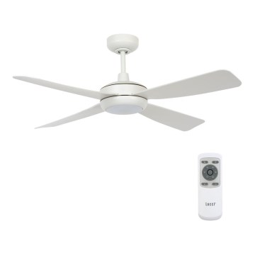 Lucci air 213302 - LED Dimmable ceiling fan SLIPSTREAM 1xGX53/12W/230V white + remote control