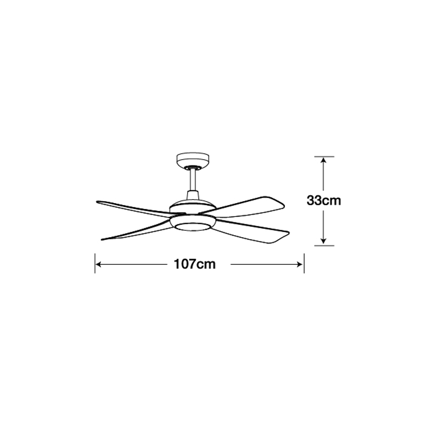 Lucci air 213303 - LED Dimmable ceiling fan SLIPSTREAM 1xGX53/12W/230V black + remote control