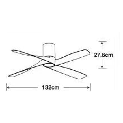 Lucci air 213350 - LED Dimmable ceiling fan RIVIERA 1xGX53/12W/230V white + remote control