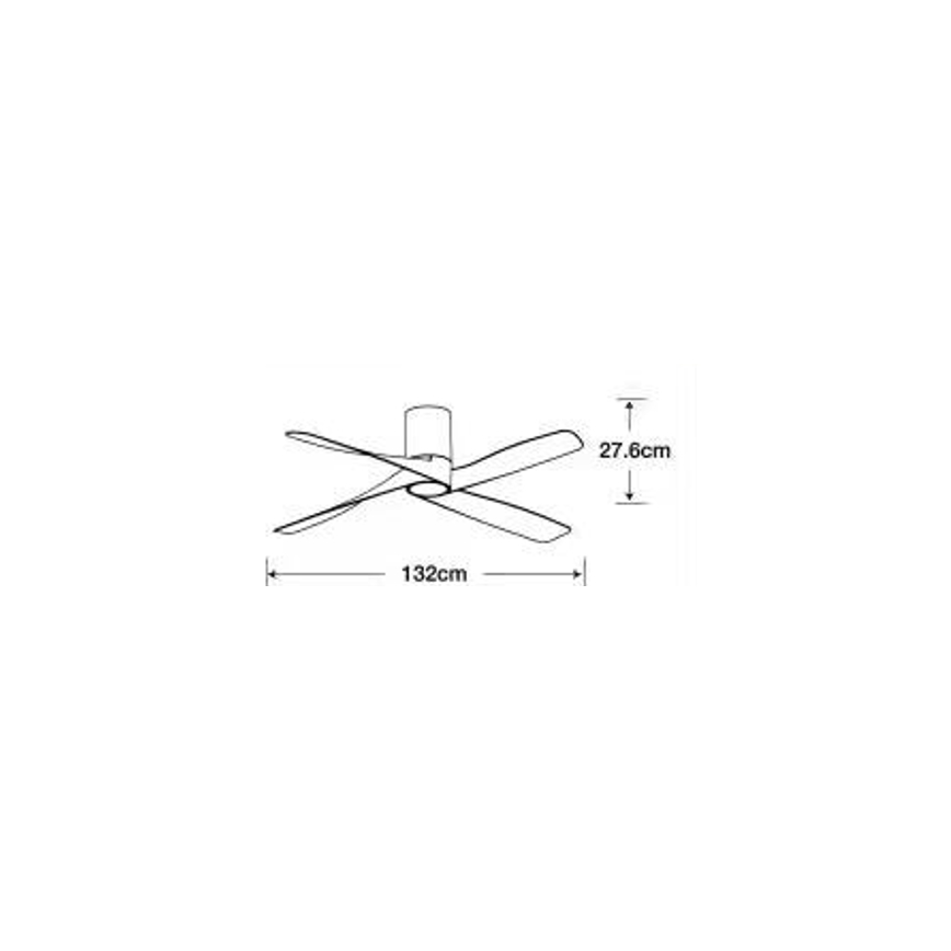 Lucci air 213350 - LED Dimmable ceiling fan RIVIERA 1xGX53/12W/230V white + remote control