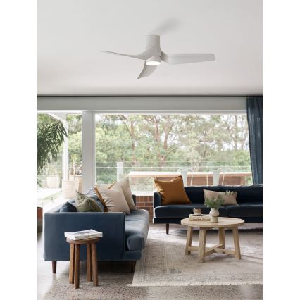 Lucci air 213353 - LED Dimmable ceiling fan NAUTICA 1xGX53/12W/230V white + remote control